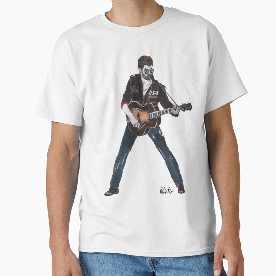 George Michael by Paul Nelson-Esch Art - Adult & Kids T-Shirts, Sweatshirts & Hoodies apparel design preview 1