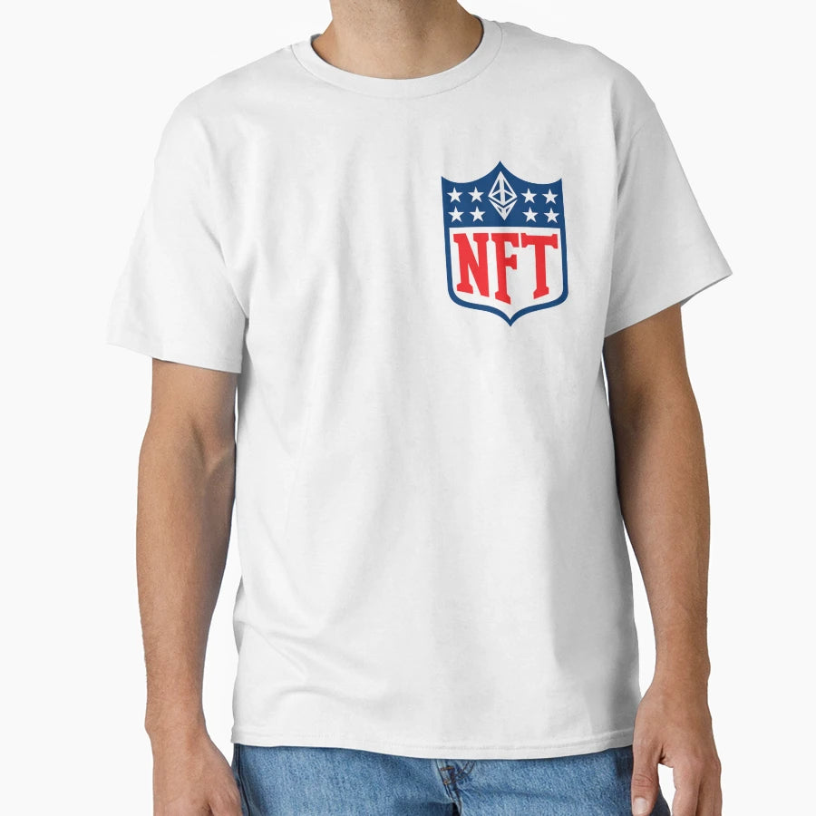 Nft Parody Shield Logo Crypto Web3 T-Shirt - Trendy Graphic for Adults - T-Shirt, Sweatshirt, Hoodie
