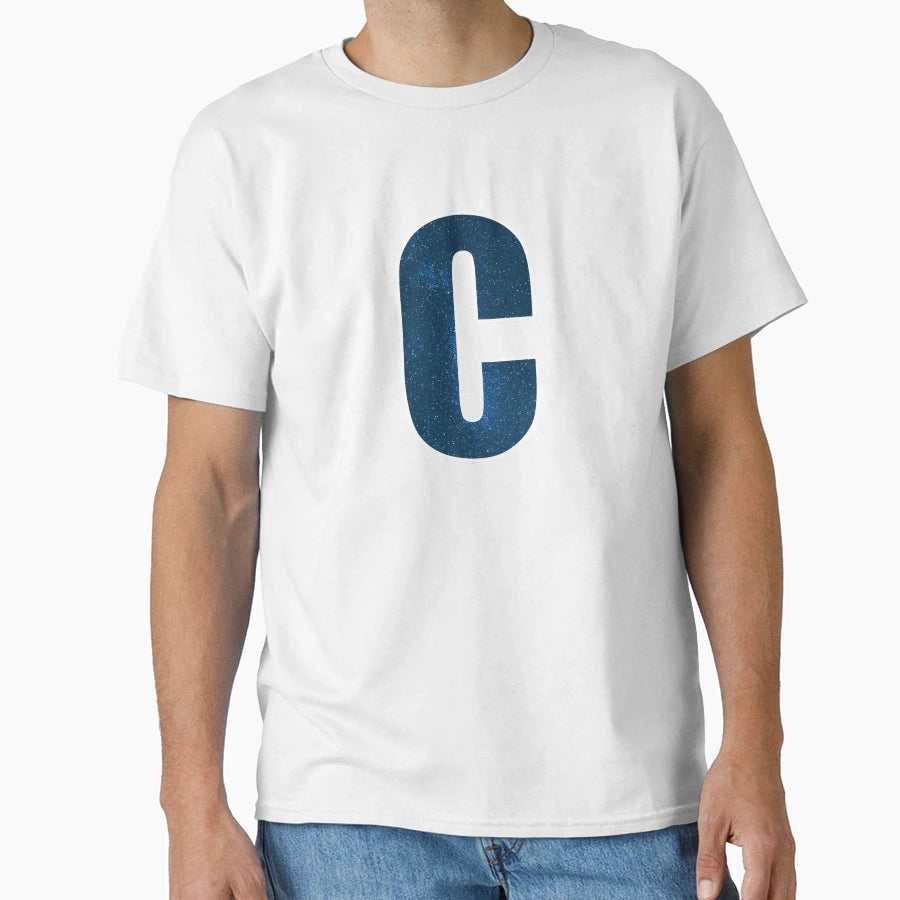 Letter C Stars Sky Monogram Art T-Shirt - Custom Art Print Unisex - T-Shirt, Sweatshirt, Hoodie