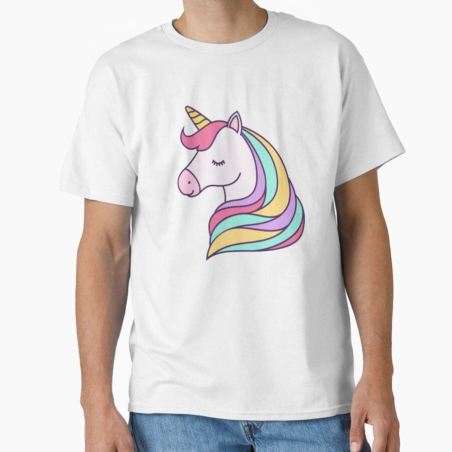 Cute Unicorn Face by Esmilna Castillo - Adult & Kids T-Shirts, Sweatshirts & Hoodies apparel design preview 1