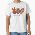 Peace Love Football Cut Football And T-Shirt - Trendy Graphic for Adults - T-Shirt, Sweatshirt, Hoodie