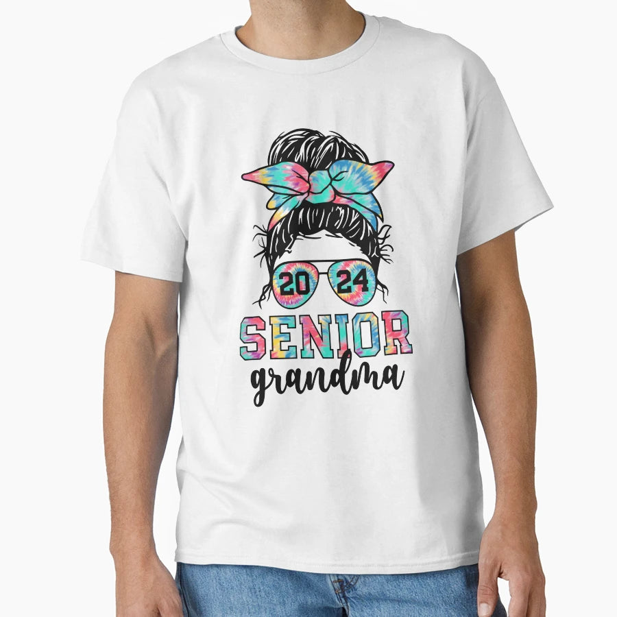 Senior Grandma 2024 Graduation 2024 T-Shirt - Novelty Apparel for Adults - T-Shirt, Sweatshirt, Hoodie