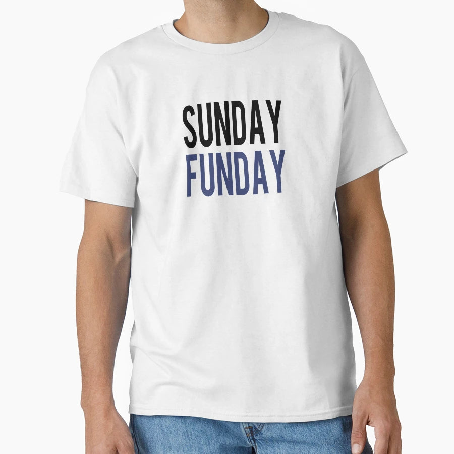 Sunday Funday Black Blue T-Shirt - Streetwear Style Unisex - T-Shirt, Sweatshirt, Hoodie