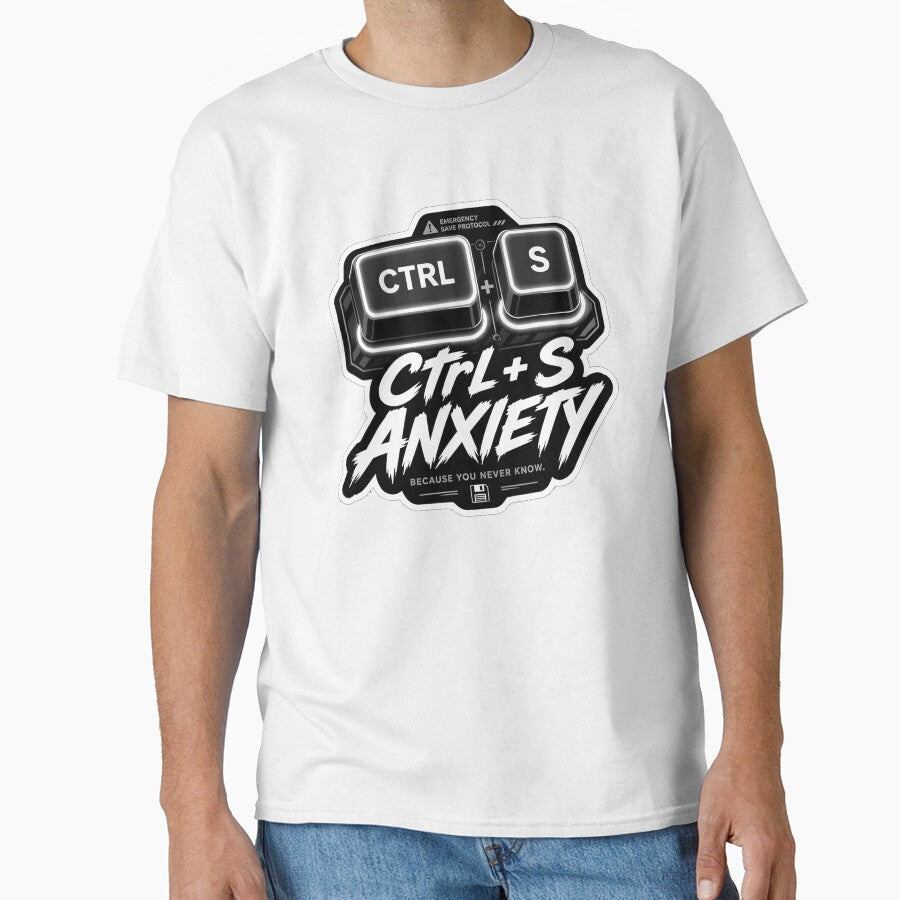 CTRL+S Anxiety by Etichetta - Adult & Kids T-Shirts, Sweatshirts & Hoodies apparel design preview 1