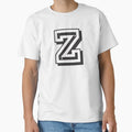 Letter Z College Font From University T-Shirt - Custom Art Print Unisex - T-Shirt, Sweatshirt, Hoodie