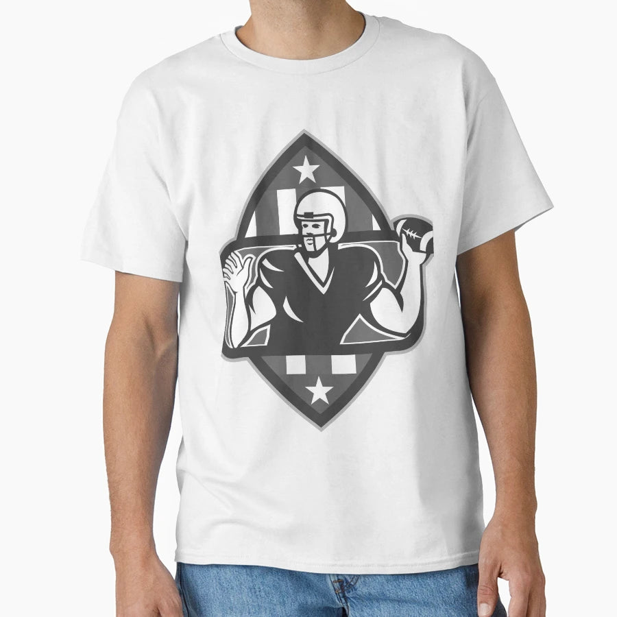 American Football Qb Player Throw T-Shirt - Streetwear Style Men Women - T-Shirt, Sweatshirt, Hoodie