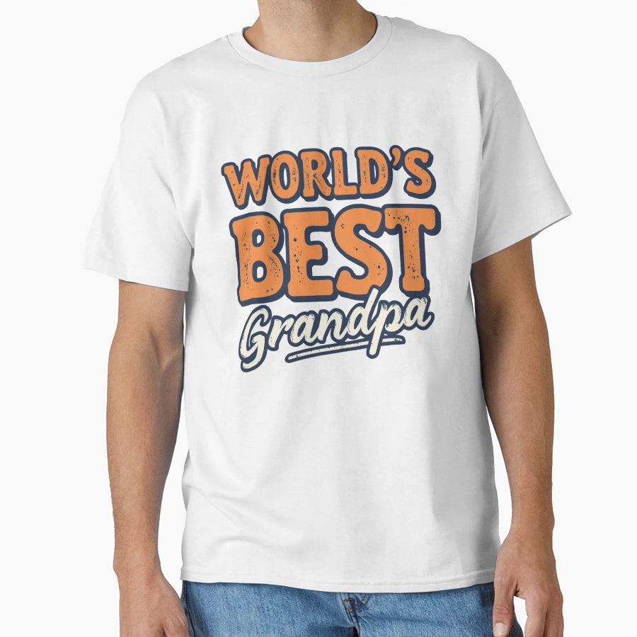 Worlds Best Grandpa T-Shirt - Minimalist Print for Adults - T-Shirt, Sweatshirt, Hoodie