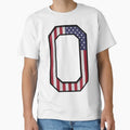 0 Usa Number Sports 3D Drop Shadow T-Shirt - Unique Graphic Men Women - T-Shirt, Sweatshirt, Hoodie