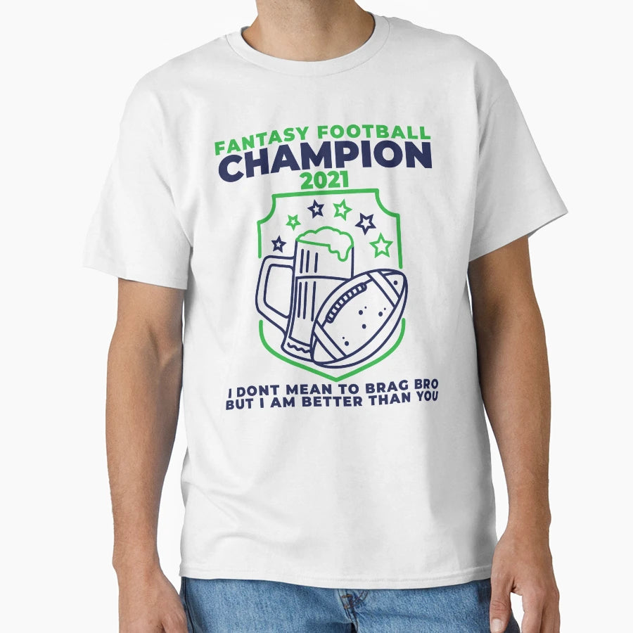 Fantasy Football Champion T-Shirt - Custom Art Print Men Women - T-Shirt, Sweatshirt, Hoodie