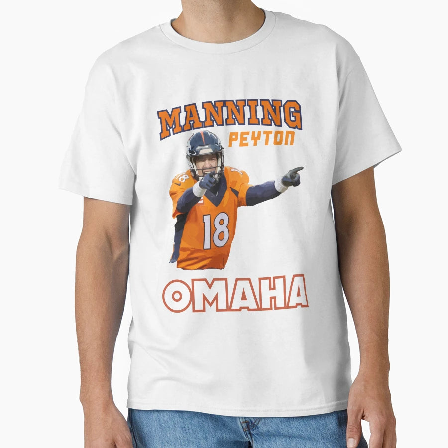 Peyton Manning Omaha T-Shirt - Graphic Print for Adults - T-Shirt, Sweatshirt, Hoodie