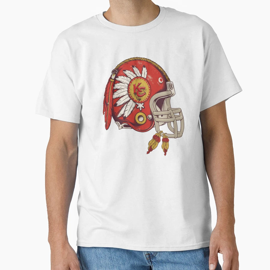 Kansas City Football Helmet T-Shirt - Unique Graphic Men Women - T-Shirt, Sweatshirt, Hoodie