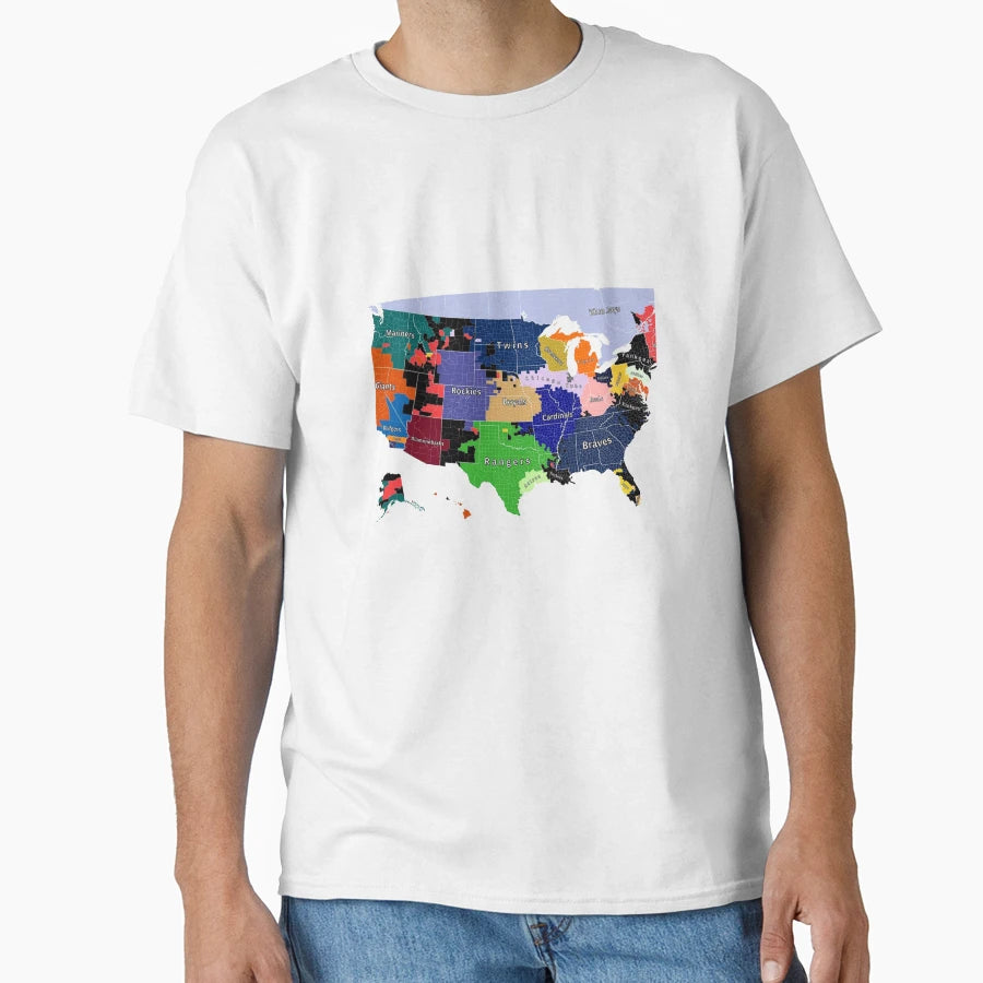 Most Popular Mlb Team Every Us T-Shirt - Fun Novelty Design Men Women - T-Shirt, Sweatshirt, Hoodie
