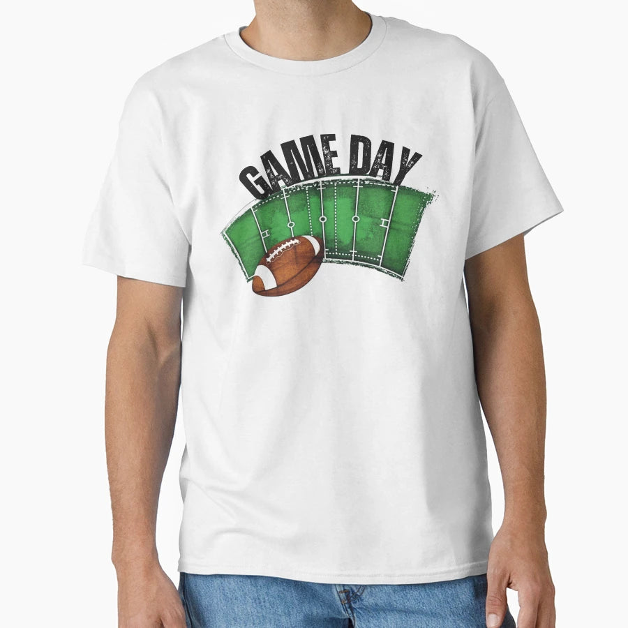 Game Day Football Field T-Shirt - Custom Art Print Men Women - T-Shirt, Sweatshirt, Hoodie