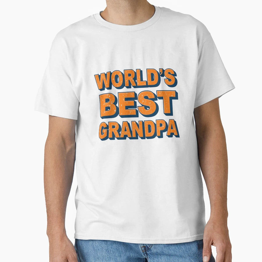 Worlds Best Grandpa T-Shirt - Custom Art Print Unisex - T-Shirt, Sweatshirt, Hoodie