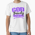 God Family Football Purple T-Shirt - Casual Everyday Wear Unisex - T-Shirt, Sweatshirt, Hoodie