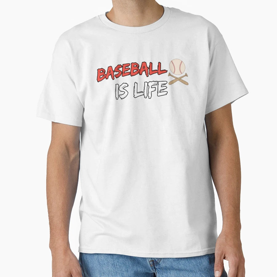 Baseball Is Life T-Shirt - Custom Art Print Unisex - T-Shirt, Sweatshirt, Hoodie