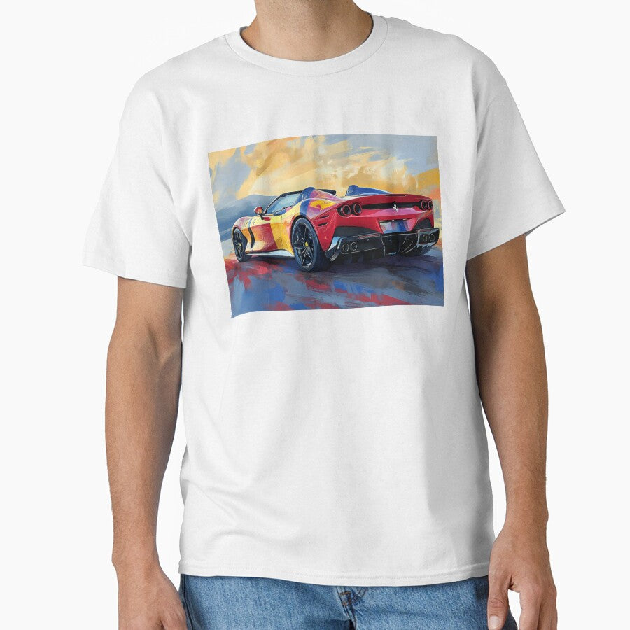 Yellow Ferrari F60 by AutoPopStudio - Adult & Kids T-Shirts, Sweatshirts & Hoodies apparel design preview 1