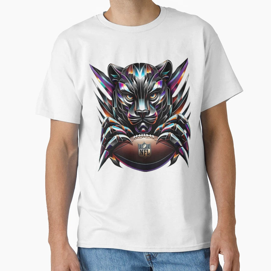 Black Tiger Nfl Fan Art T-Shirt - Aesthetic Graphic for Adults - T-Shirt, Sweatshirt, Hoodie