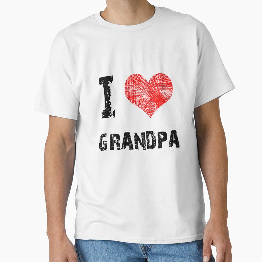 I Love Grandpa T-Shirt - Trendy Graphic Unisex - T-Shirt, Sweatshirt, Hoodie