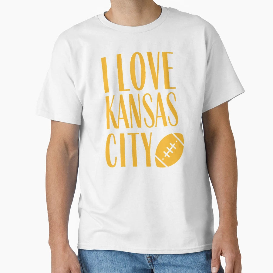 I Love Kansas City Kc Football Missouri T-Shirt - Trendy Graphic for Adults - T-Shirt, Sweatshirt, Hoodie