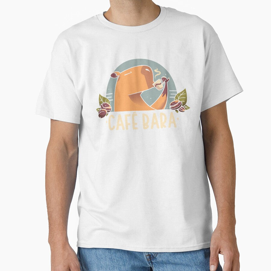 CafeBara Cute Coffee Capybara by Snouleaf - Adult & Kids T-Shirts, Sweatshirts & Hoodies apparel design preview 1