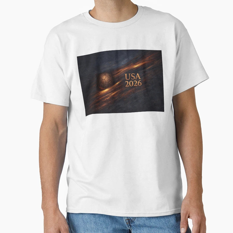 Soccer Ball Usa 2026 Inspired T-Shirt - Custom Art Print Unisex - T-Shirt, Sweatshirt, Hoodie