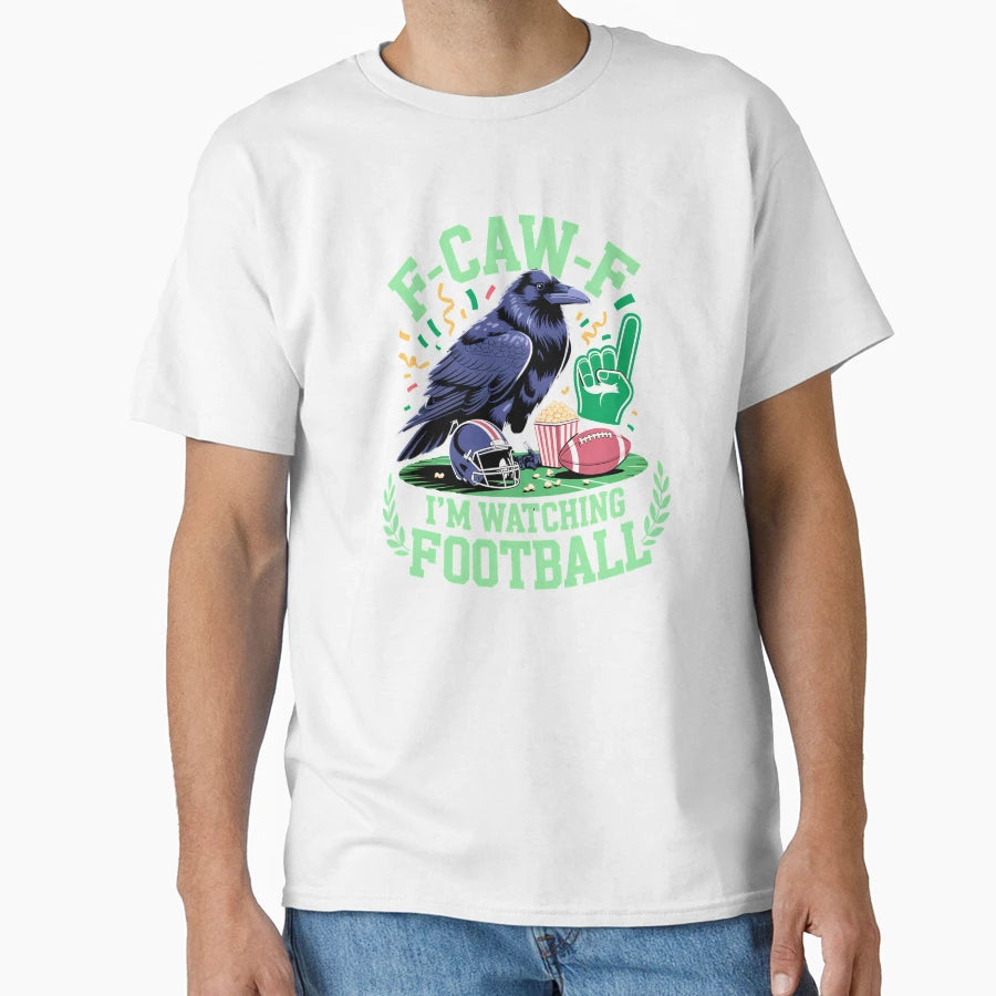 Raven Football Fan F Caw F Game Day T-Shirt - Unique Graphic Men Women - T-Shirt, Sweatshirt, Hoodie