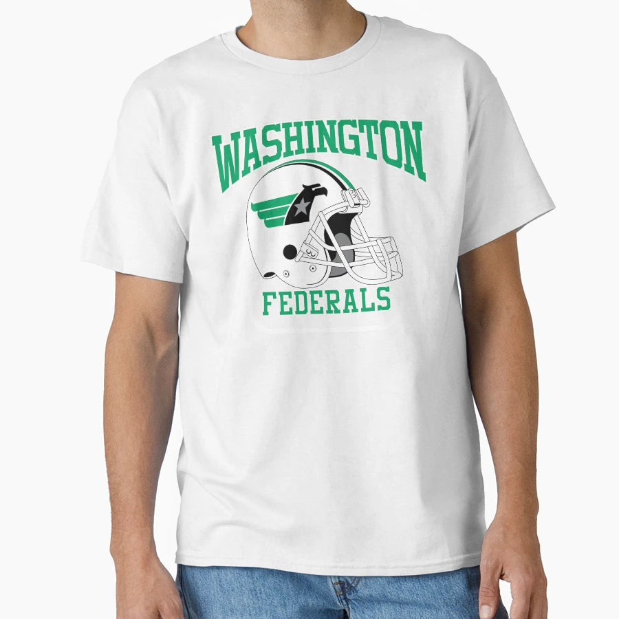 Washington Federals Helmet T-Shirt - Fun Novelty Design Men Women - T-Shirt, Sweatshirt, Hoodie