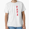 Papa Us Flag Veteran Military Dad T-Shirt - Aesthetic Graphic Men Women - T-Shirt, Sweatshirt, Hoodie