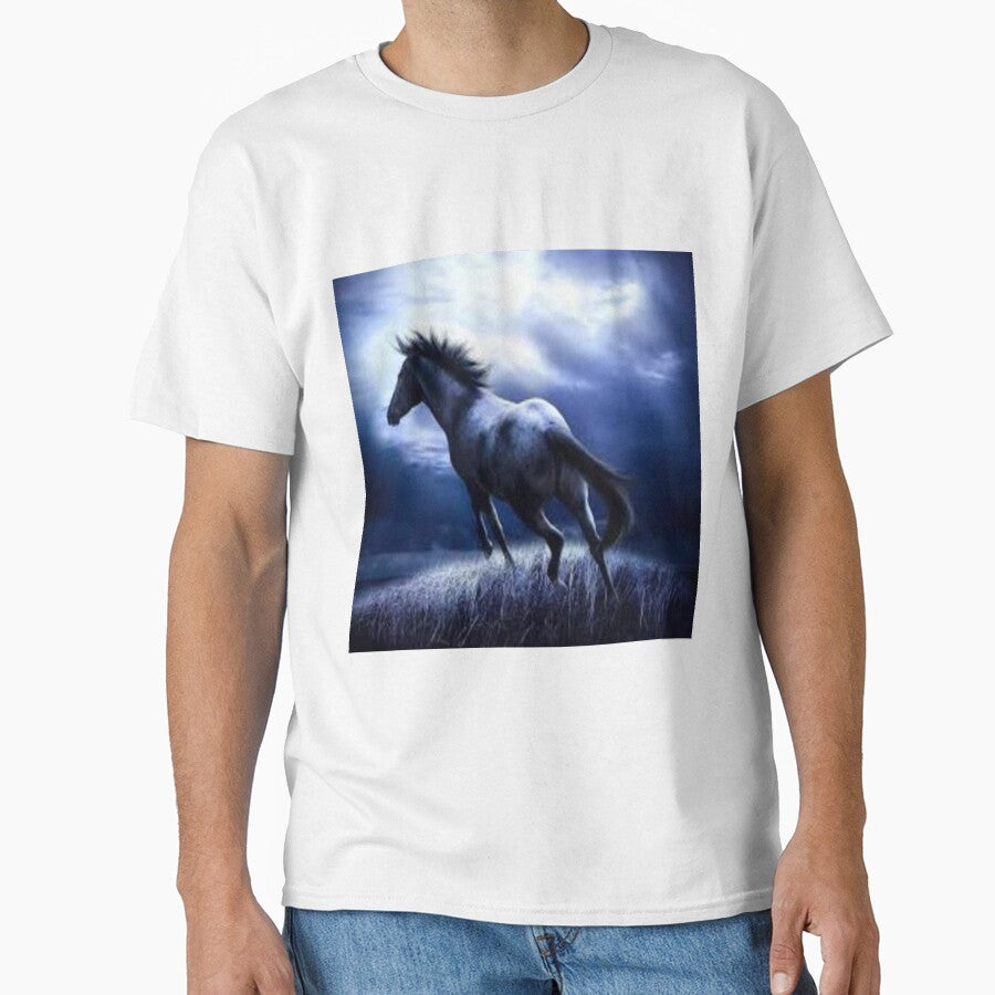 Horse with Blue Sky Good Design by Sameer Shrivastava - Adult & Kids T-Shirts, Sweatshirts & Hoodies apparel design preview 1