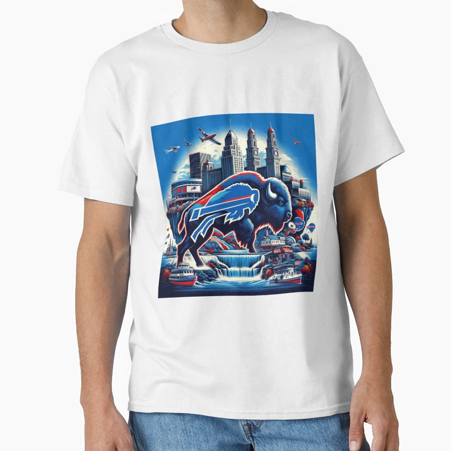 Buffalo Bills Artwork T-Shirt - Unique Graphic Unisex - T-Shirt, Sweatshirt, Hoodie