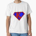 Hero Heroine Superhero Initials K T-Shirt - Fun Novelty Design Men Women - T-Shirt, Sweatshirt, Hoodie