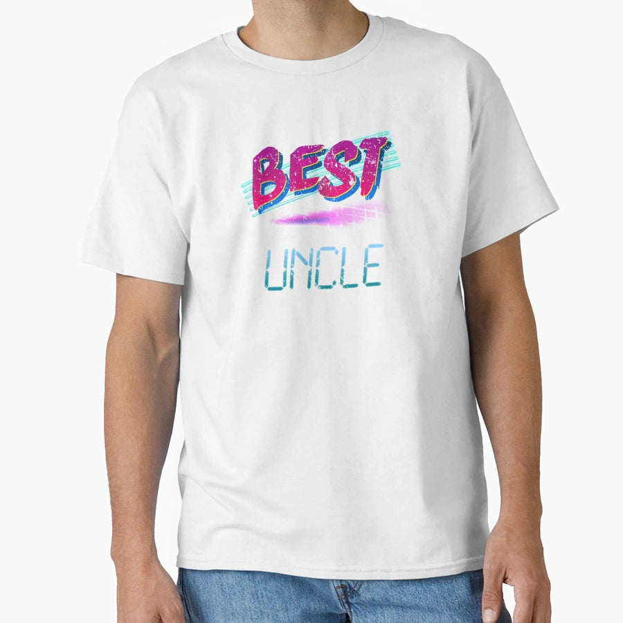 80S Best Uncle 80S T-Shirt - Minimalist Print for Adults - T-Shirt, Sweatshirt, Hoodie