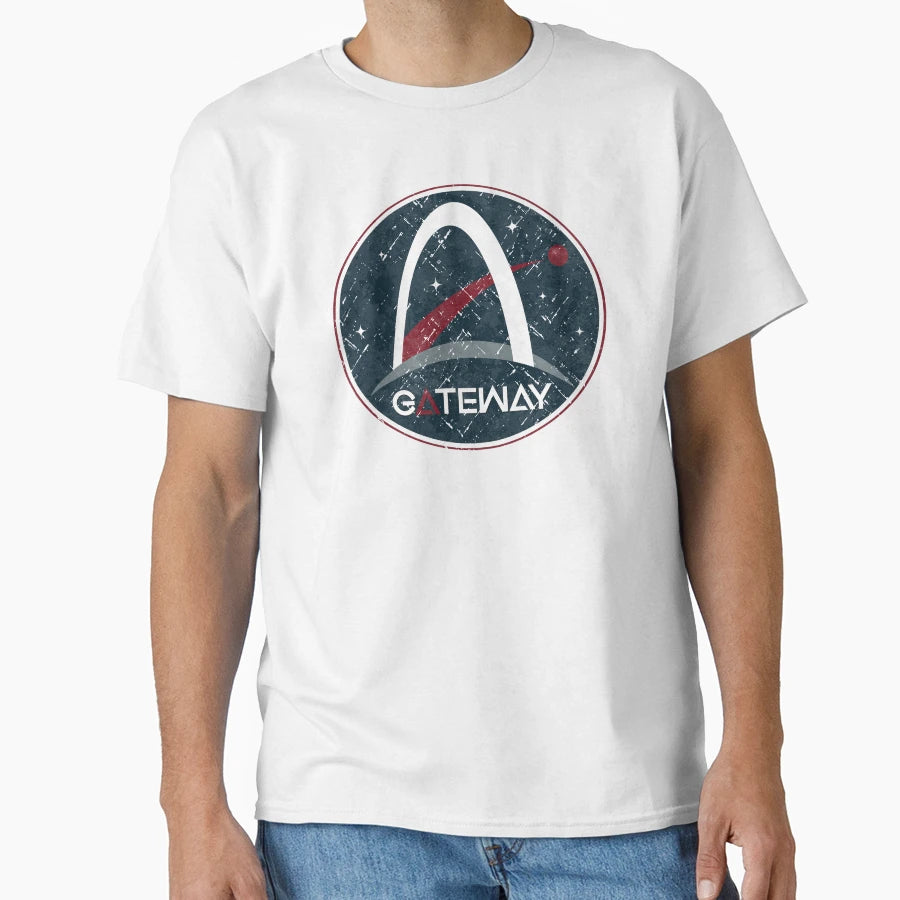 Gateway Moon Outpost T-Shirt - Minimalist Print for Adults - T-Shirt, Sweatshirt, Hoodie