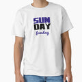 Sunday Funday Stacked T-Shirt - Fun Novelty Design for Adults - T-Shirt, Sweatshirt, Hoodie