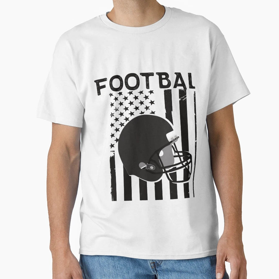 Usa Flag July 4Th Football Patriotic T-Shirt - Aesthetic Graphic for Adults - T-Shirt, Sweatshirt, Hoodie