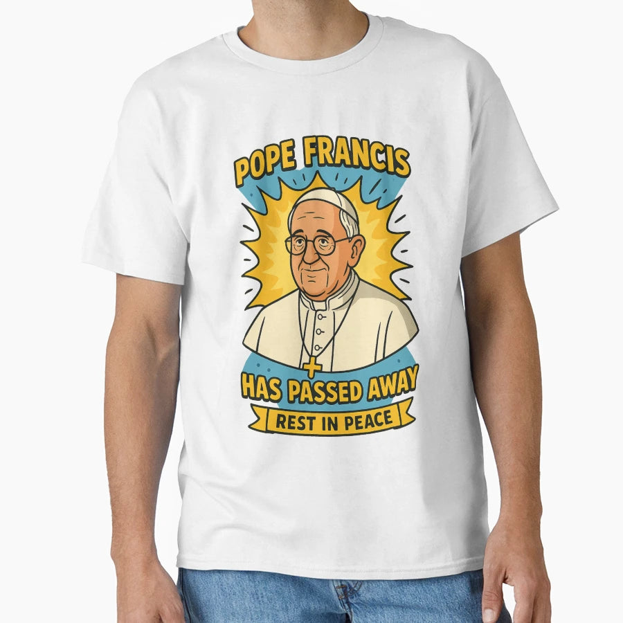 Rip Pope Francis Memorial T-Shirt - Custom Art Print for Adults - T-Shirt, Sweatshirt, Hoodie