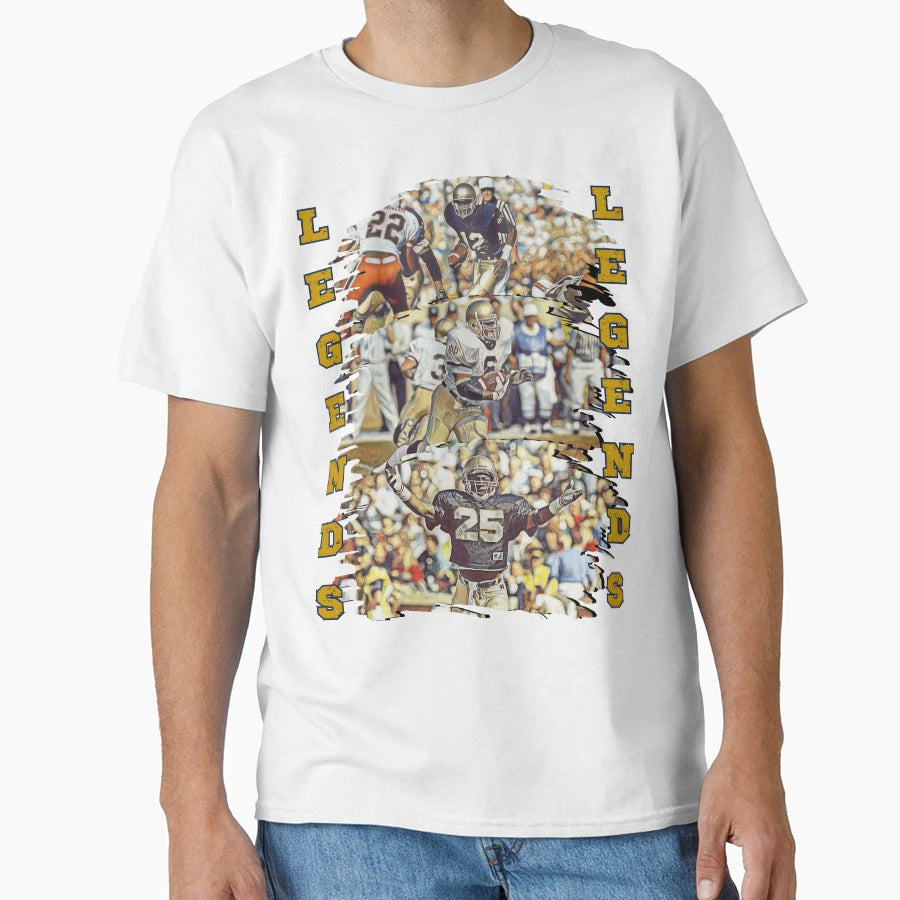 Timeless College Football Legends T-Shirt - Graphic Print Unisex - T-Shirt, Sweatshirt, Hoodie