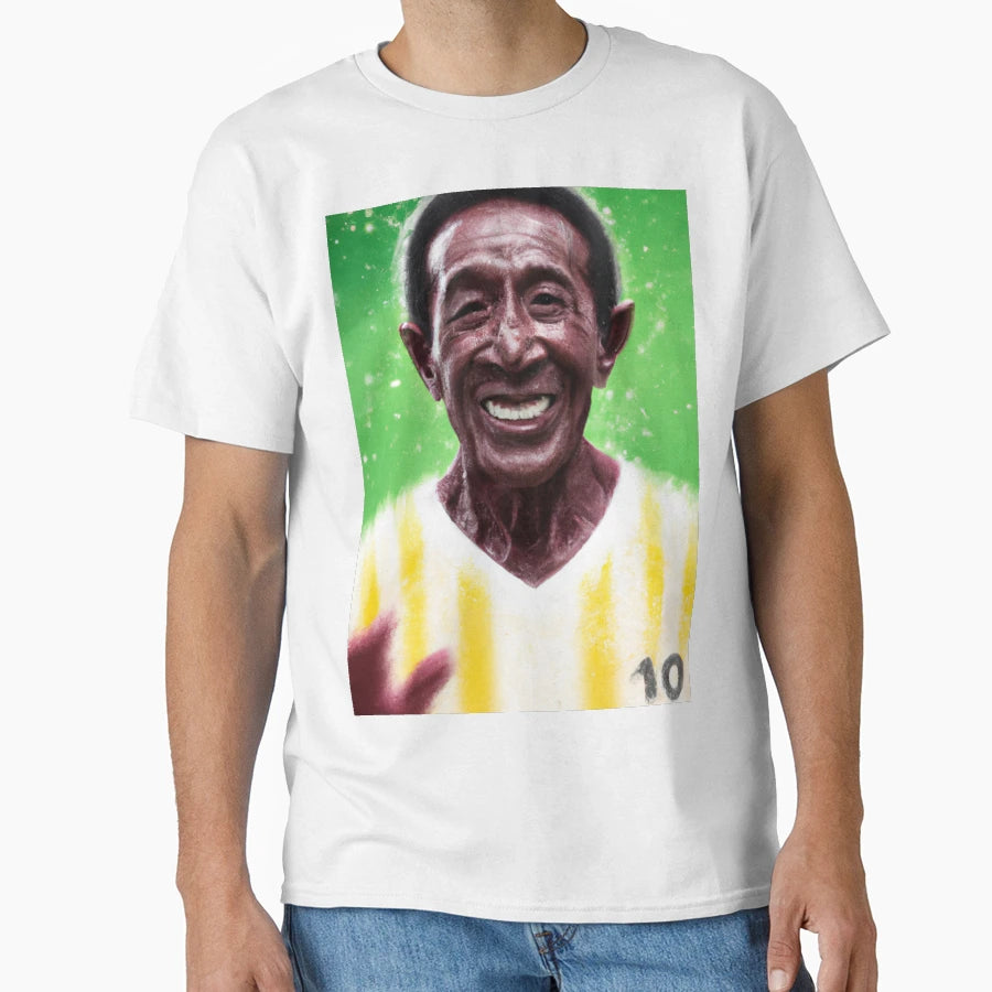 Pele Greatest Footballer All Time T-Shirt - Fun Novelty Design for Adults - T-Shirt, Sweatshirt, Hoodie
