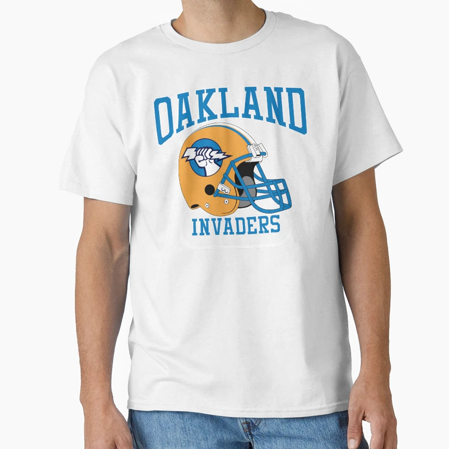 Oakland Invaders Helmet T-Shirt - Fun Novelty Design Unisex - T-Shirt, Sweatshirt, Hoodie