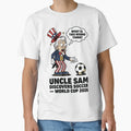 Uncle Sam Discovers Soccer V3 T-Shirt - Custom Art Print for Adults - T-Shirt, Sweatshirt, Hoodie