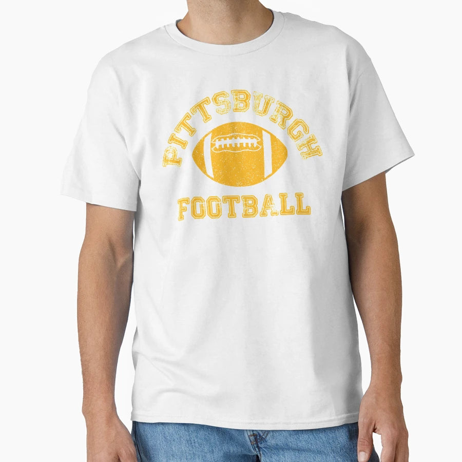 Pittsburgh Distressed Pro Football Team T-Shirt - Trendy Graphic Unisex - T-Shirt, Sweatshirt, Hoodie