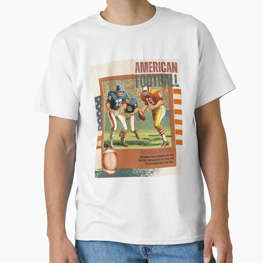 Nostalgic Foot Ball T-Shirt - Casual Everyday Wear Unisex - T-Shirt, Sweatshirt, Hoodie