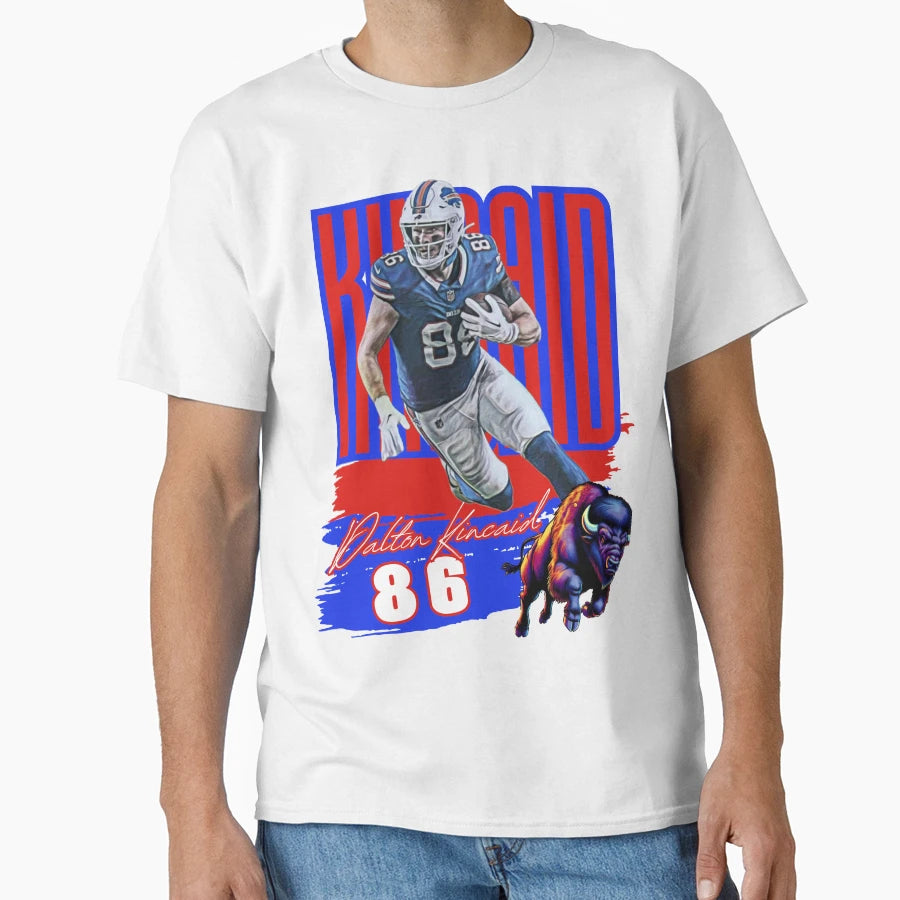 Dalton Kincaid Buffalo Bills Football T-Shirt - Trendy Graphic for Adults - T-Shirt, Sweatshirt, Hoodie