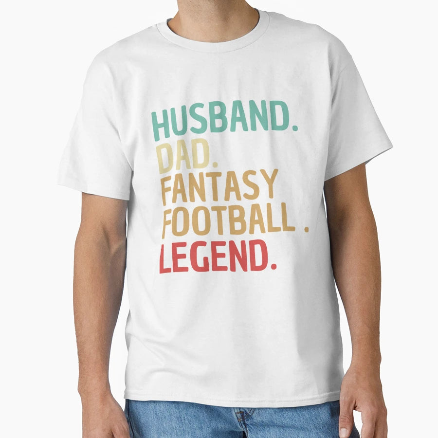 Husband Dad Fantasy Football Legend T-Shirt - Trendy Graphic for Adults - T-Shirt, Sweatshirt, Hoodie