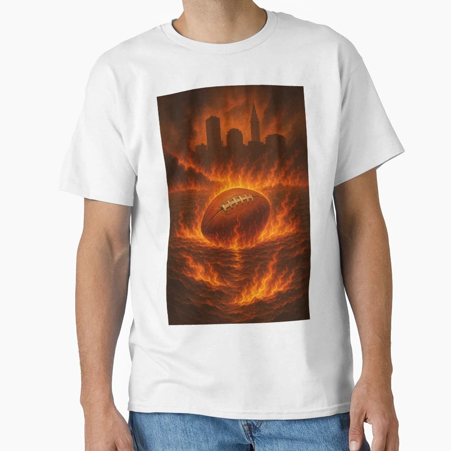 Cleveland Football V3 T-Shirt - Fun Novelty Design for Adults - T-Shirt, Sweatshirt, Hoodie