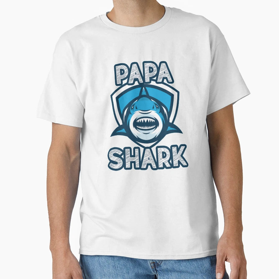 Papa Shark T-Shirt - Streetwear Style Unisex - T-Shirt, Sweatshirt, Hoodie
