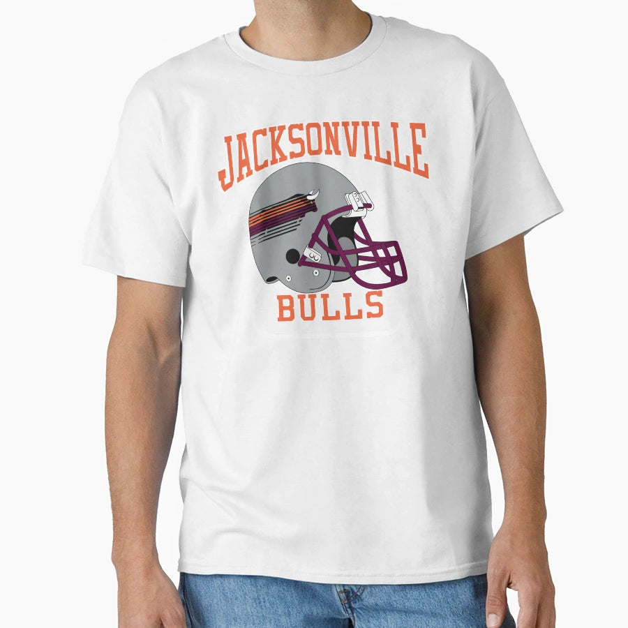 Jacksonville Bulls Helmet T-Shirt - Unique Graphic Men Women - T-Shirt, Sweatshirt, Hoodie