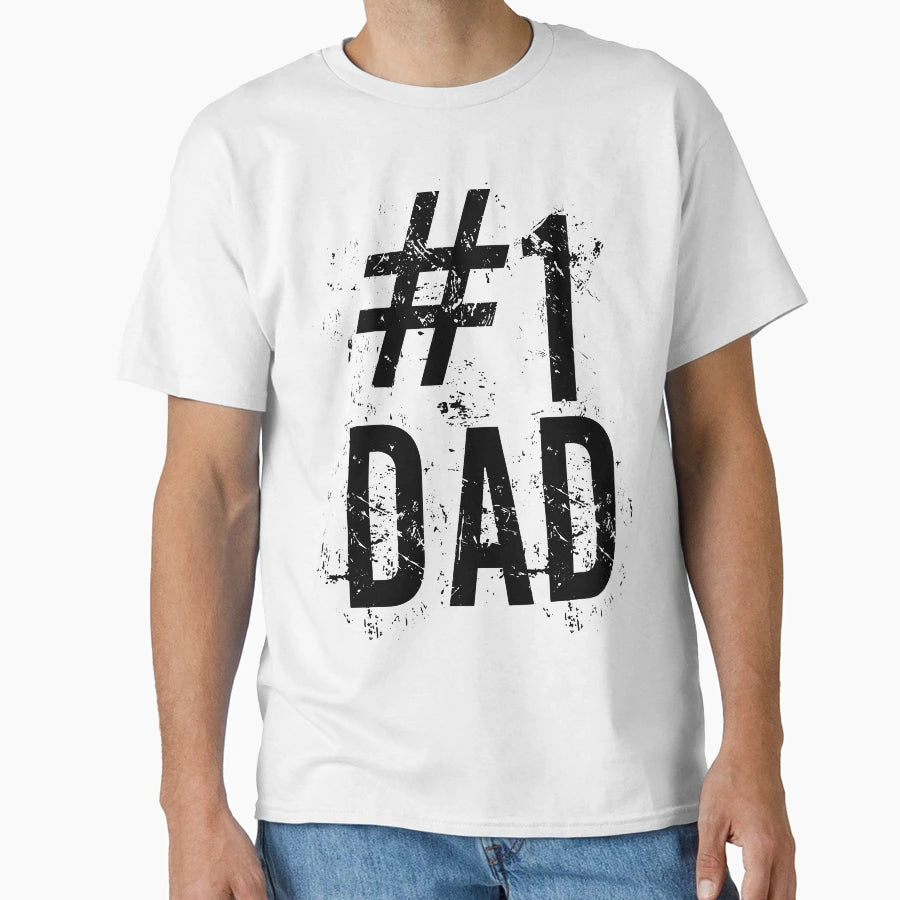 Number 1 Dad T-Shirt - Minimalist Print for Adults - T-Shirt, Sweatshirt, Hoodie