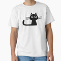 Cutie Kitty Cat Wide Eyed Black Kitten by Jenn - Adult & Kids T-Shirts, Sweatshirts & Hoodies apparel design preview 1